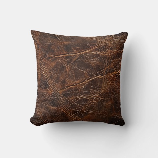Leather Throw Kissen (Vorderseite)