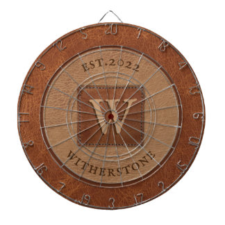 Leather Tone Tan Kastanienbraun Dartscheibe