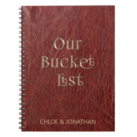 Leather von Imitaten für personalisierte Paare Notizblock (Vorderseite)