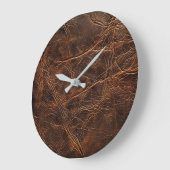 Leather Wall Clock Große Wanduhr (Winkel)