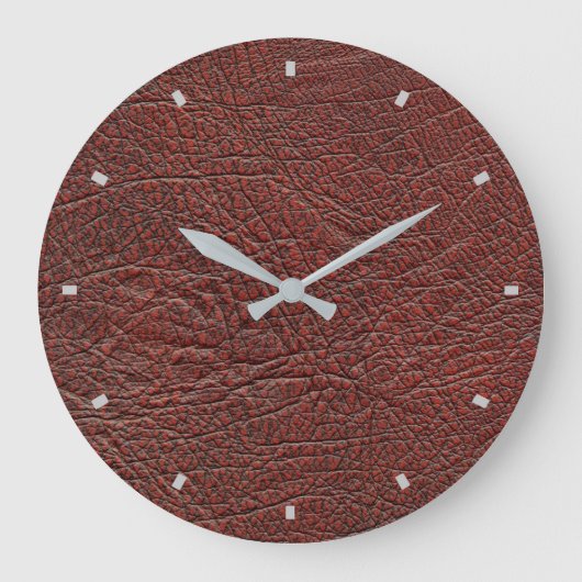 Leather Wall Clock Große Wanduhr (Vorderseite)