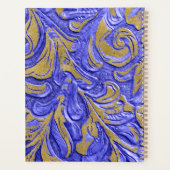 Leather Wallet Texture Blue Embossed Planner Planer (Rückseite)