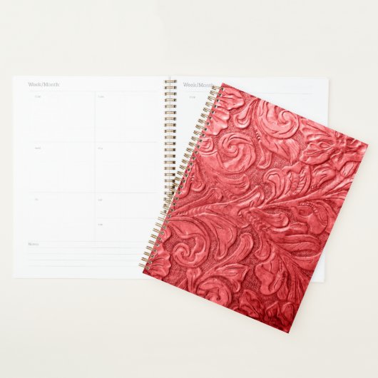 Leather Wallet Texture Red Embossed Planner Planer (Anzeige)