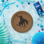 Leather Western Wild West Cowboy Birthday Party Pappteller (Party)