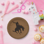 Leather Western Wild West Cowboy Birthday Party Pappteller (Party)