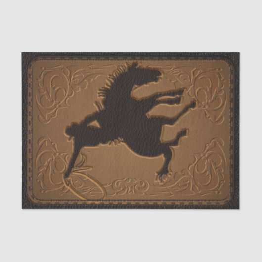 Leather Western Wild West Cowboy Birthday Party Seidenpapier (Vorderseite)