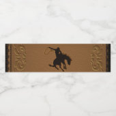 Leather Western Wild West Cowboy Birthday Party Wasserflaschenetikett (Einzelnes Label)