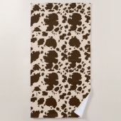 Leather Wild Abstraktes elegantes Tiermuster Strandtuch (Vorderseite)