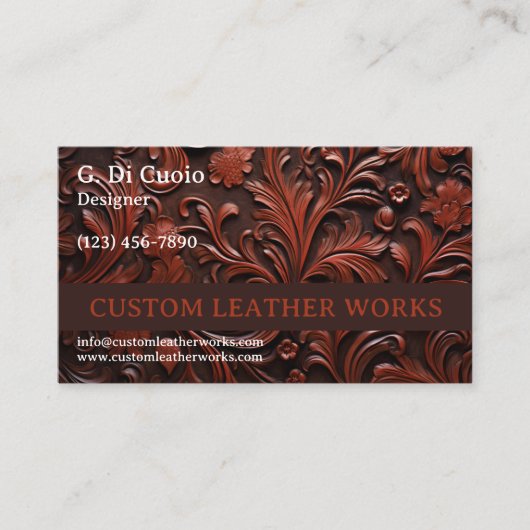 Leather Work Visitenkarte (Vorderseite)