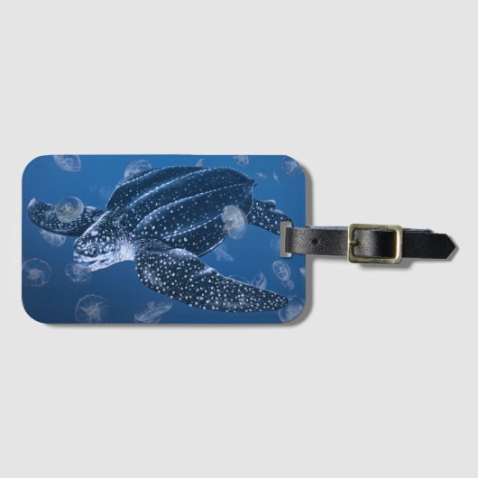 Leatherback-Meeresschildkröte-Gepäckanhänger Gepäckanhänger (Vorderseite (Horizontal))