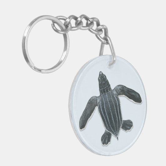 Leatherback-MeeresschildkröteHatchling Keychain Schlüsselanhänger (Vorderseite links)
