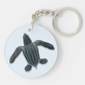 Leatherback-MeeresschildkröteHatchling Keychain Schlüsselanhänger (Rückseite)