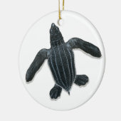 Leatherback-Meeresschildkrötehatchlings-Verzierung Keramikornament (Links)