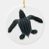 Leatherback-Meeresschildkrötehatchlings-Verzierung Keramikornament (Hinten)