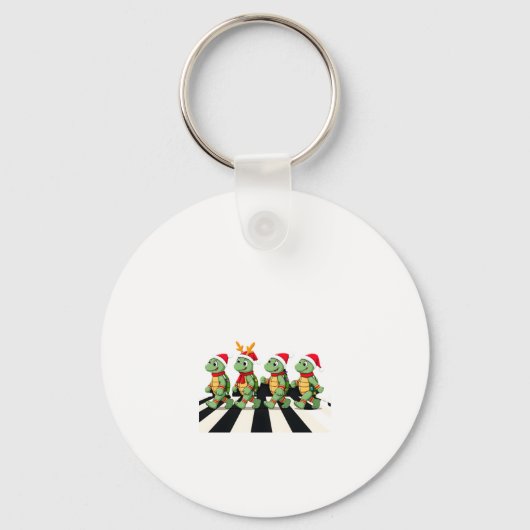 Leatherback Sea Turtle Crossing Road Xmas T-Shirt  Schlüsselanhänger (Vorderseite)