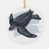 Leatherback-Seeschildkröte-Keramik-Verzierung Keramikornament (Vorne)
