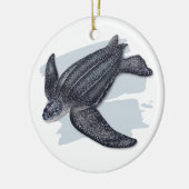 Leatherback-Seeschildkröte-Keramik-Verzierung Keramikornament (Links)