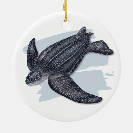 Leatherback-Seeschildkröte-Keramik-Verzierung Keramikornament (Hinten)