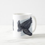 Leatherback-Seeschildkröte-Tasse Kaffeetasse (VorderseiteRechts)