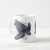 Leatherback-Seeschildkröte-Tasse Kaffeetasse (Vorderseite Links)
