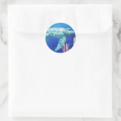LEATHERBACK TURTLE RUNDER AUFKLEBER (Tasche)