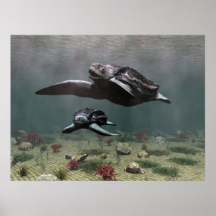 Leatherbackschildkröteplakat Poster