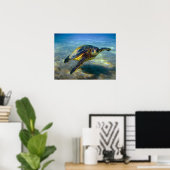 Leatherneck Sea Turtle Print Poster (Heimbüro)