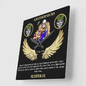 LEATHERNECKS QUADRATISCHE WANDUHR (Winkel)