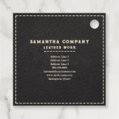 Leatherworker Handwerker Black Geschenkanhänger (Rückseite)