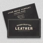 Leatherworker Handwerker Black Visitenkarte