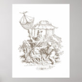 "L'Eau" - Vintage Gestaltung der vier Elemente Poster (Vorne)