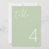 LEAV Vibranel Pastel Green Einfache Tischnummer (Rückseite)
