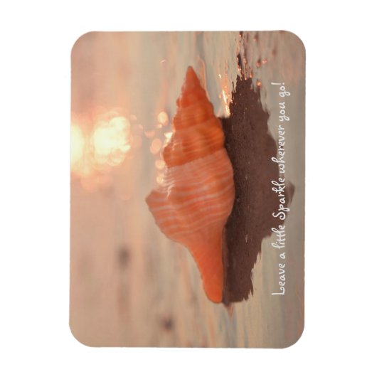 Leave a little Sparkle Horse conch Shell card Magnet (Vertikal)