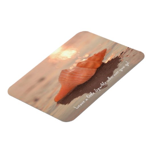 Leave a little Sparkle Horse conch Shell card Magnet (Linke Seite)