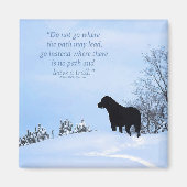 Leave a Trail 2 - Inspirational Quote - Black Lab Magnet (Vorne)