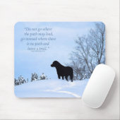 Leave a Trail 2 - Inspirational Quote - Black Lab Mousepad (Mit Mouse)