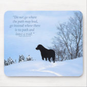 Leave a Trail 2 - Inspirational Quote - Black Lab Mousepad (Vorne)