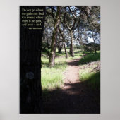 Leave a Trail Poster (Vorne)