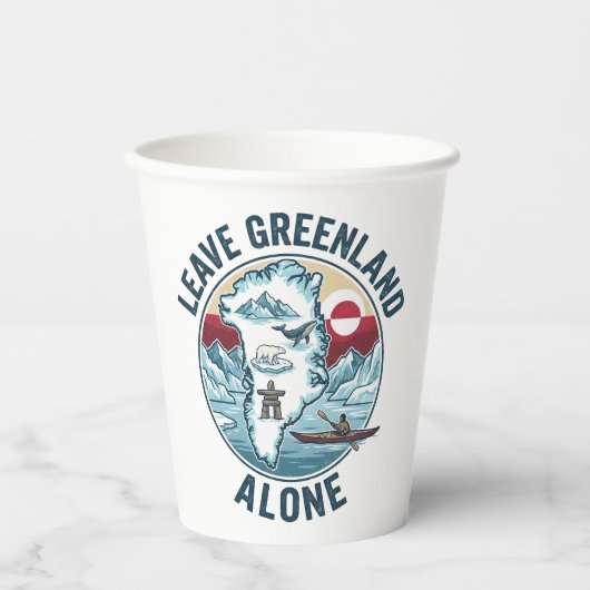 Leave Greenland Alone Pappbecher (Vorderseite)