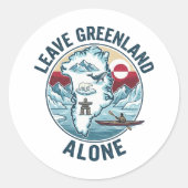 Leave Greenland Alone Runder Aufkleber (Vorderseite)