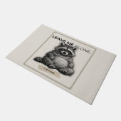 Leave Me Alone Raccoon Doormat | Funny Introvert  Fußmatte (Schrägansicht)