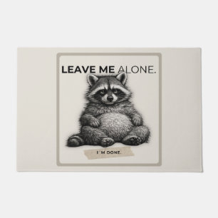 Leave Me Alone Raccoon Doormat   Funny Introvert  Fußmatte