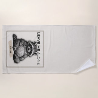Leave Me Alone Raccoon Doormat | Funny Introvert Strandtuch