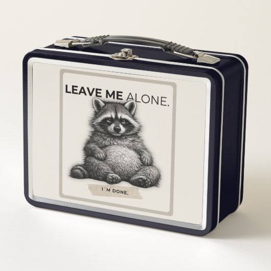 Leave Me Alone Raccoon Lunch Box | Funny Introvert (Vorderseite)