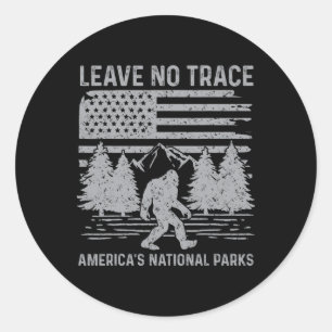 Leave No Trace America Nationalparks-Shirt Sasqua Runder Aufkleber
