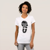 Leave No Trace Hiking Bootprint Design T-Shirt (Vorne ganz)