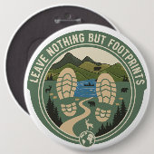 Leave Nothing But Footprints Button (Vorne & Hinten)