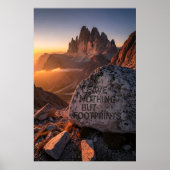Leave Nothing But Footprints Poster (Vorne)