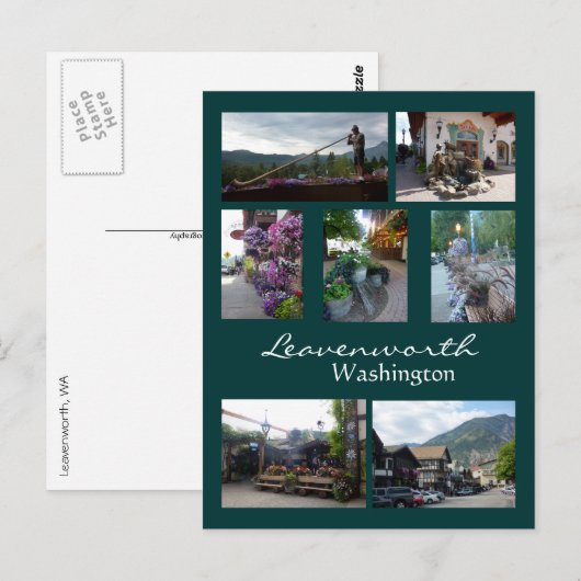 Leavenworth Collage Postkarte (Vorne/Hinten)