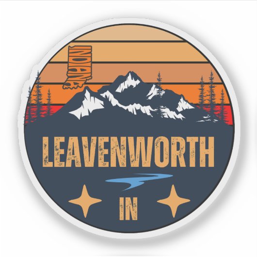 Leavenworth, Indiana Aufkleber (Vorderseite)
